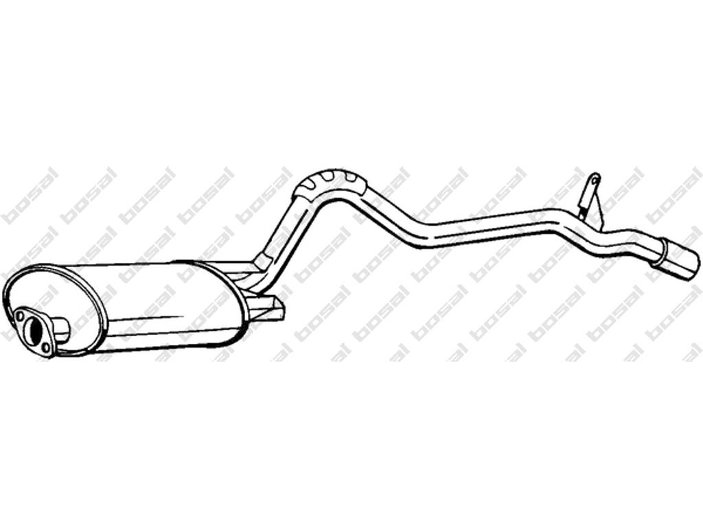 Rear Muffler, See accessories list for additionally required parts:  