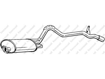 Rear Muffler, See accessories list for additionally required parts:  