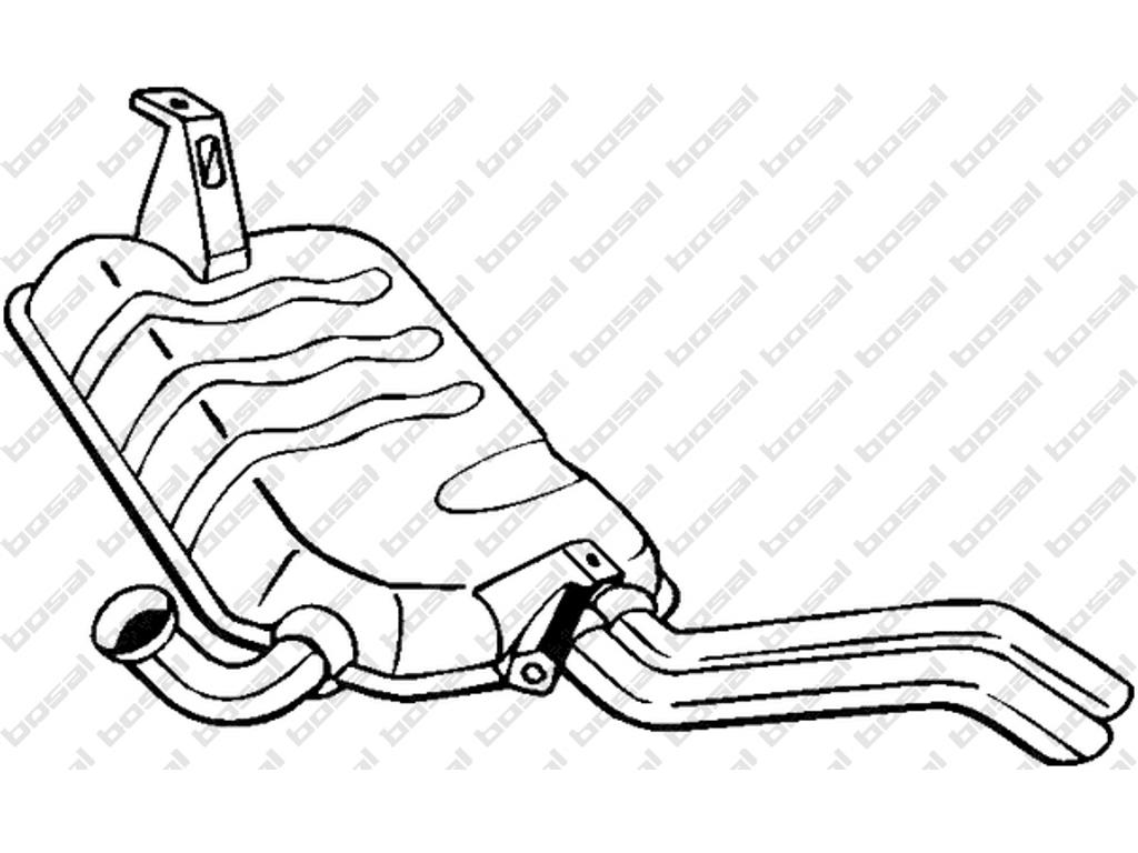 Rear Muffler, See accessories list for additionally required parts:  