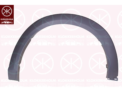 Verbreding, spatbord, Kunststof, Rechts voor, zwart