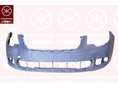 Bumper, w/primer, Front, with hole(s) for park distance control, Number of bores: 4