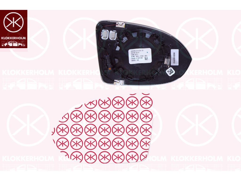 Mirror Glass, exterior mirror, Left, Automatic dimming, Heatable, Aspherical
