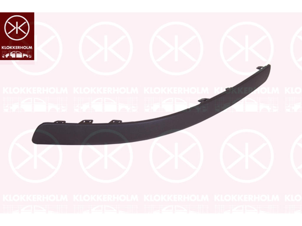 Trim/Protection Strip, bumper, Left Front, w/primer, black