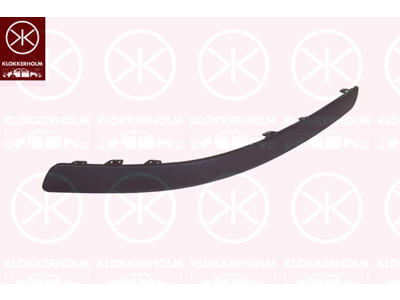 dísz-/védocsík, lökhárító, bal elso, alapozott, fekete