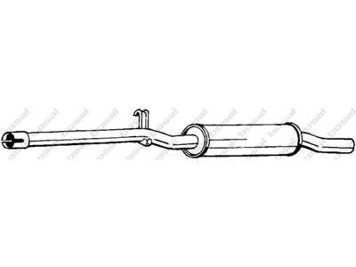 Centre Muffler, See accessories list for additionally required parts:  