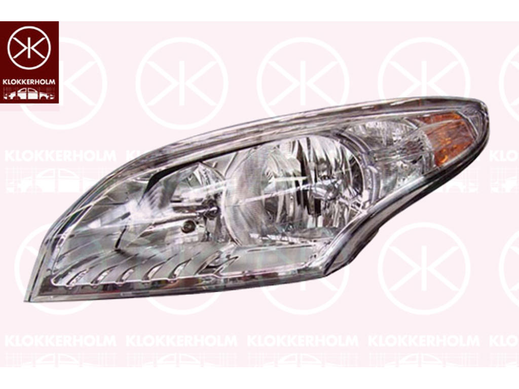 Headlight, Right, Illuminance [lx]: 20, H7/H7, P21W, with motor for headlamp levelling, AL