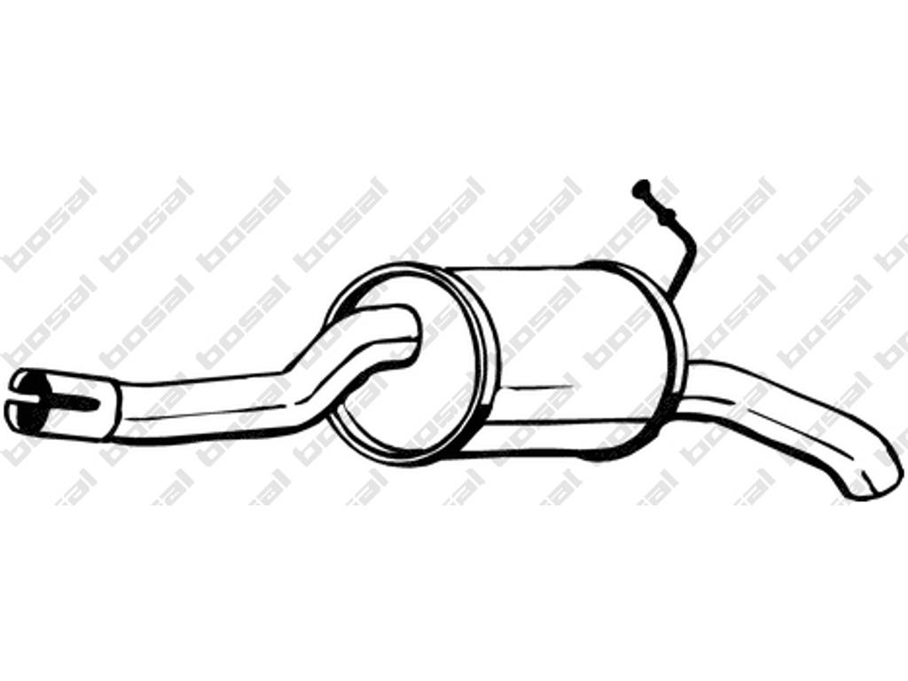 Bakre ljuddämpare, Ytterligare artiklar som behövs se tillbehörslista:  