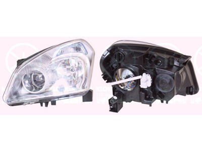 Headlight, H7/H7, with motor for headlamp levelling, Left, Illuminance [lx]: 17.5, Hella
