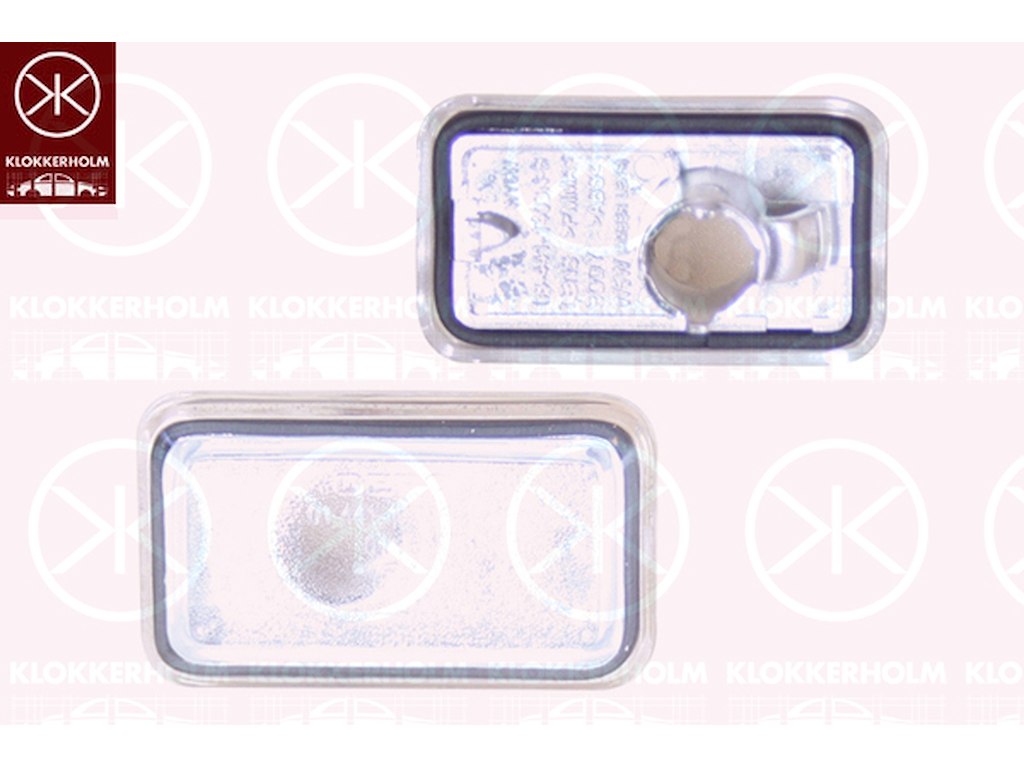 Direction Indicator, without bulb holder, Crystal clear, both sides, not ECE approved