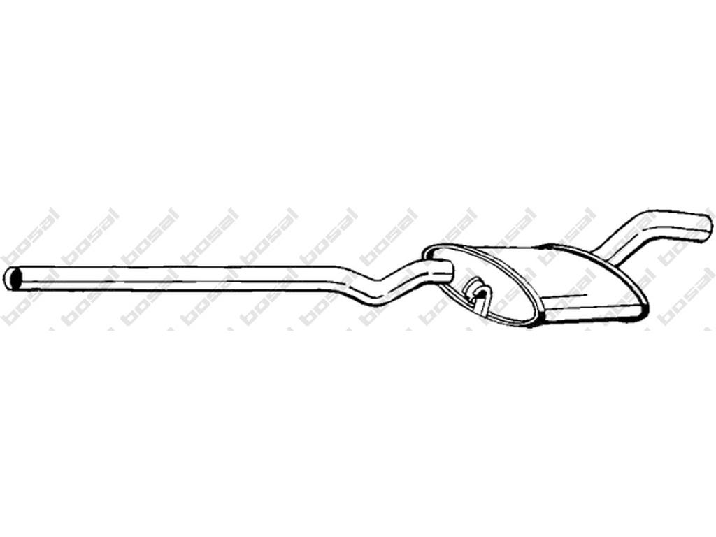 Centre Muffler, See accessories list for additionally required parts:  