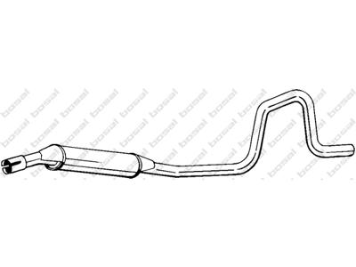 Centre Muffler, See accessories list for additionally required parts:  