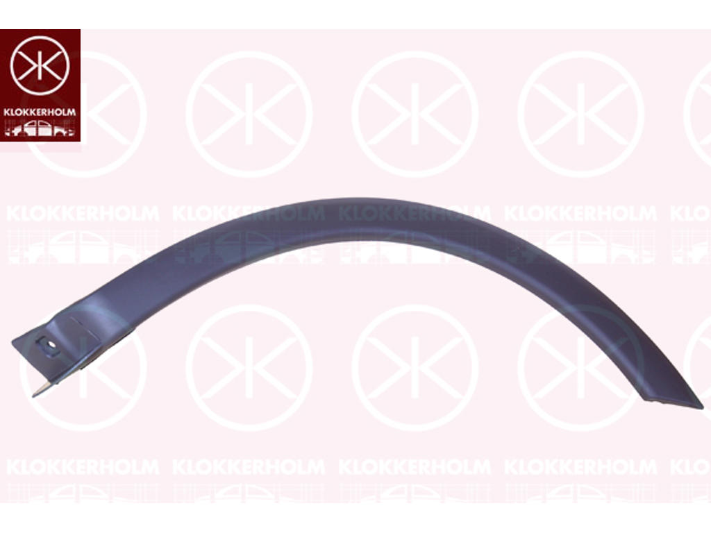 Flaring, wing, Plastic, Left Rear, black