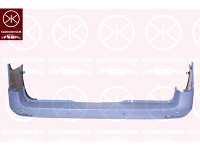 Bumper, w/primer, Rear, with hole(s) for park distance control, long wheelbase, Axle Distance [mm]: 3430, Number of bores: 6