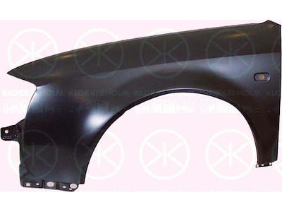 Wing, Right Front, with hole for direction indicator, Pre-galvanized, not for vehicle equipment line/variant: V8