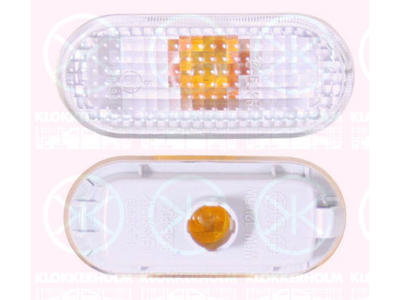 Direction Indicator, without bulb holder, white, lateral installation, Bulb Colour: white