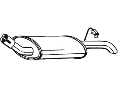Rear Muffler, See accessories list for additionally required parts:  