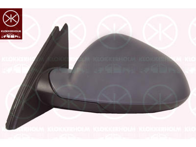 Exterior Mirror, w/primer, Electronically foldable, for electric mirror adjustment, Aspherical, Heatable, Left, Number of pins: 7
