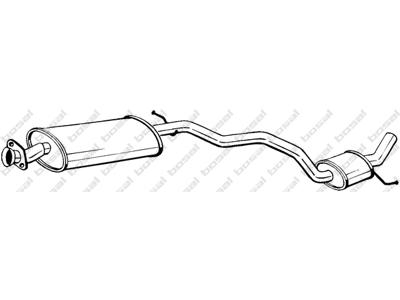 Centre Muffler, See accessories list for additionally required parts:  