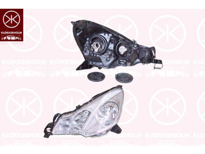 Headlight, H7/H1, with motor for headlamp levelling, Left, Illuminance [lx]: 17.5