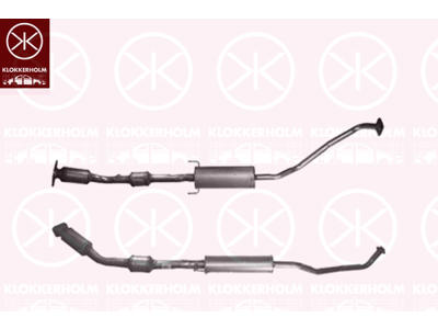 Catalytic Converter, Front, Vehicle Production Country: Japan, Up to Euro 4