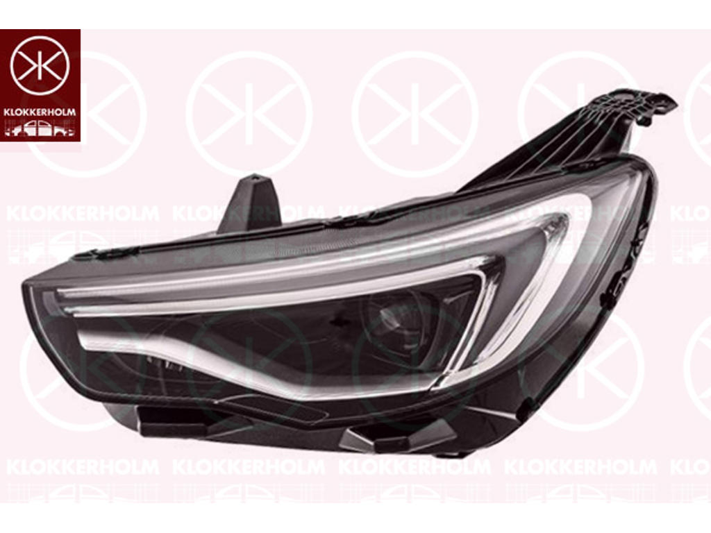 Forlygte, LED, venstre, med indstillingsmotor for LWR, Visteon