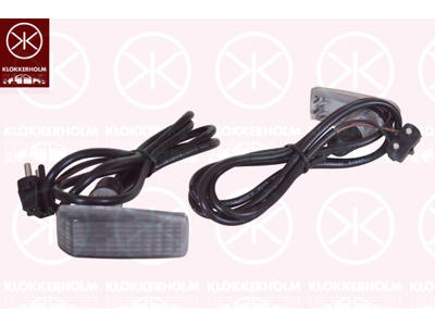 Blinker, med lamphållare, rökgrå, sidoinstallation