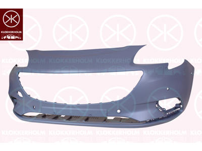 Bumper, w/primer, with hole(s) for park assist (parallel parking), Front, Number of bores: 6, not for trim level: OPC