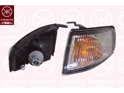 Direction Indicator, with bulb holder, white, Left