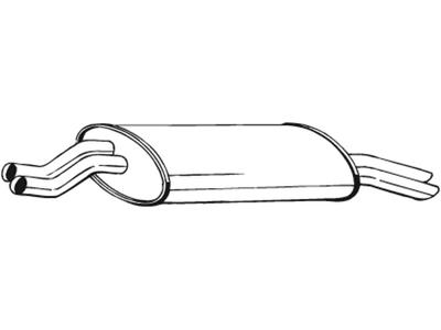 Rear Muffler, See accessories list for additionally required parts:  