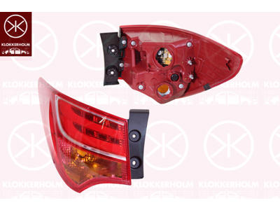 Tail Light Assembly, Left, LED, P21W, without bulb holder