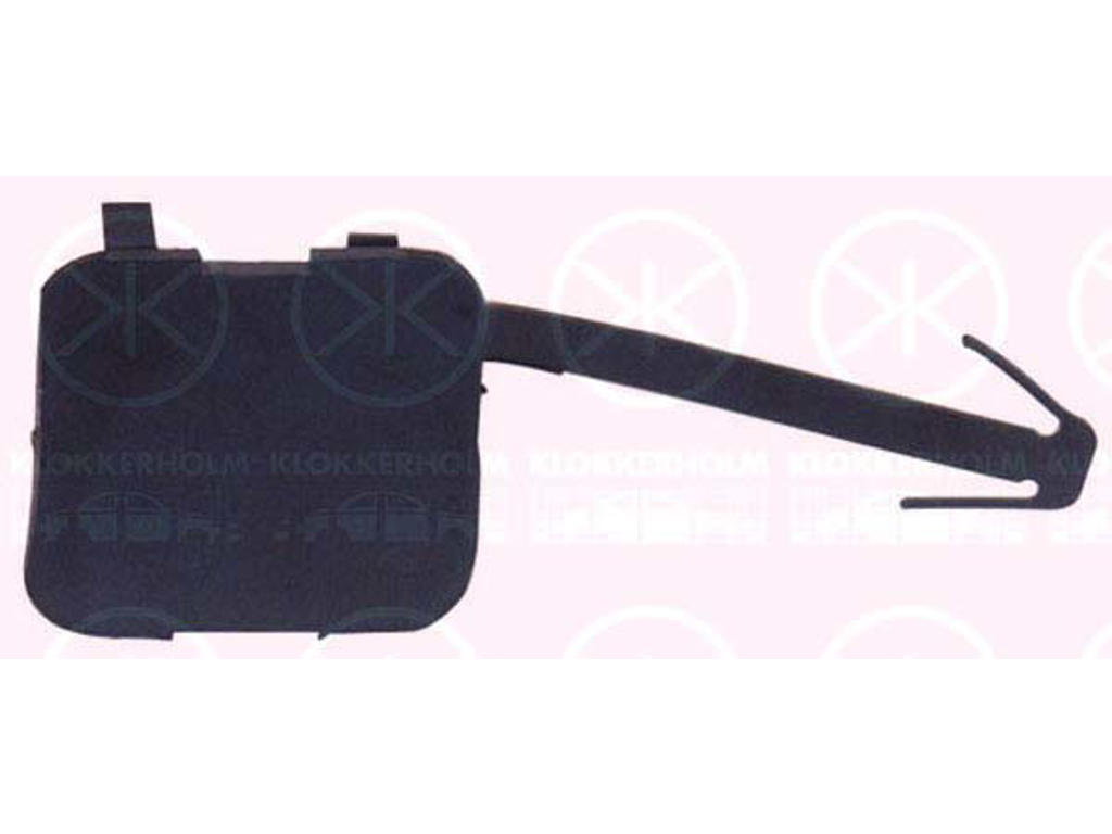 Flap, tow hook, Front, black