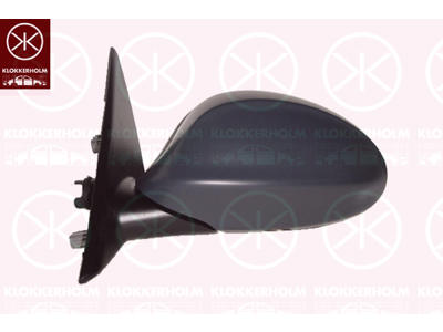 Exterior Mirror, Left, for electric mirror adjustment, Number of pins: 5, Heatable, Aspherical, w/primer
