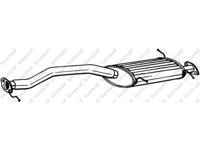 Centre Muffler, See accessories list for additionally required parts:  