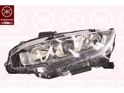 Headlight, Right, H11/HB3, with daytime running light (LED), with motor for headlamp levelling, Koito-type