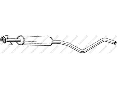 Centre Muffler, See accessories list for additionally required parts:  