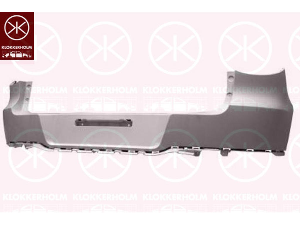 Bumper, w/primer, Rear, Upper section