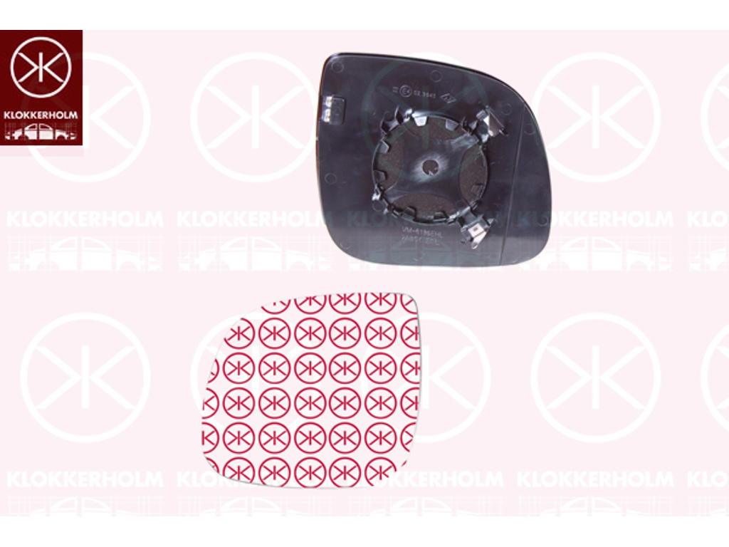 Mirror Glass, exterior mirror, Aspherical, Heatable, Left