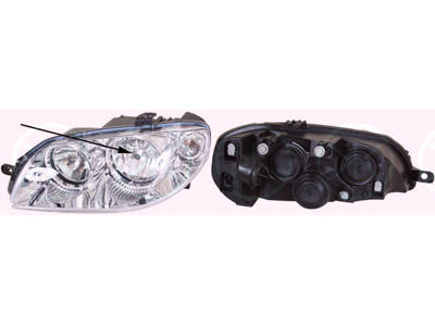 Headlight, H7/H1, without motor for headlamp levelling, Valeo, Right, Illuminance [lx]: 20