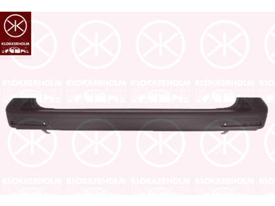 Bumper, Rear, grey, Grained