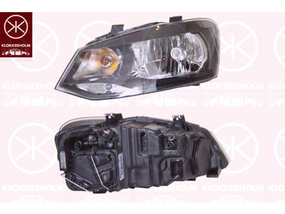 Headlight, H4, with motor for headlamp levelling, Valeo, Left, Illuminance [lx]: 12.5