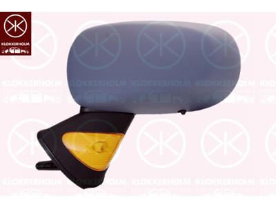 Exterior Mirror, Left, for electric mirror adjustment, with indicator, Heatable, w/primer