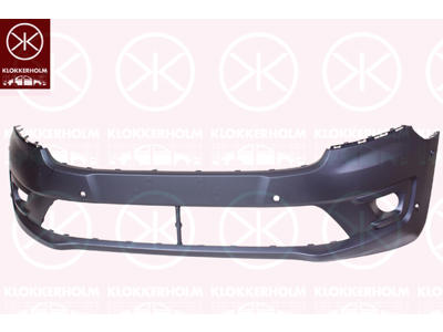 Bumper, for vehicles with blind spot assistant, Front, with hole(s) for fog lights, with hole(s) for park distance control, w/primer