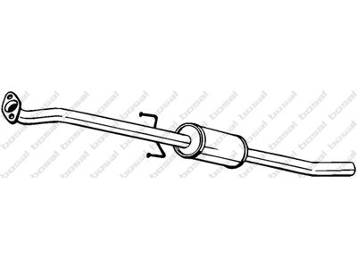 Centre Muffler, See accessories list for additionally required parts:  