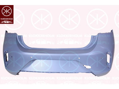 Bumper, w/primer, Rear, with hole(s) for park distance control, Number of bores: 4, Trim Level: GS LINE