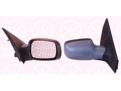Exterior Mirror, w/primer, with thermo sensor, for electric mirror adjustment, Convex, Heatable, Right