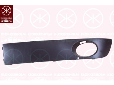 Ventilation Grille, bumper, Smooth, Left Front, with hole(s) for fog lights, Colour: Mat
