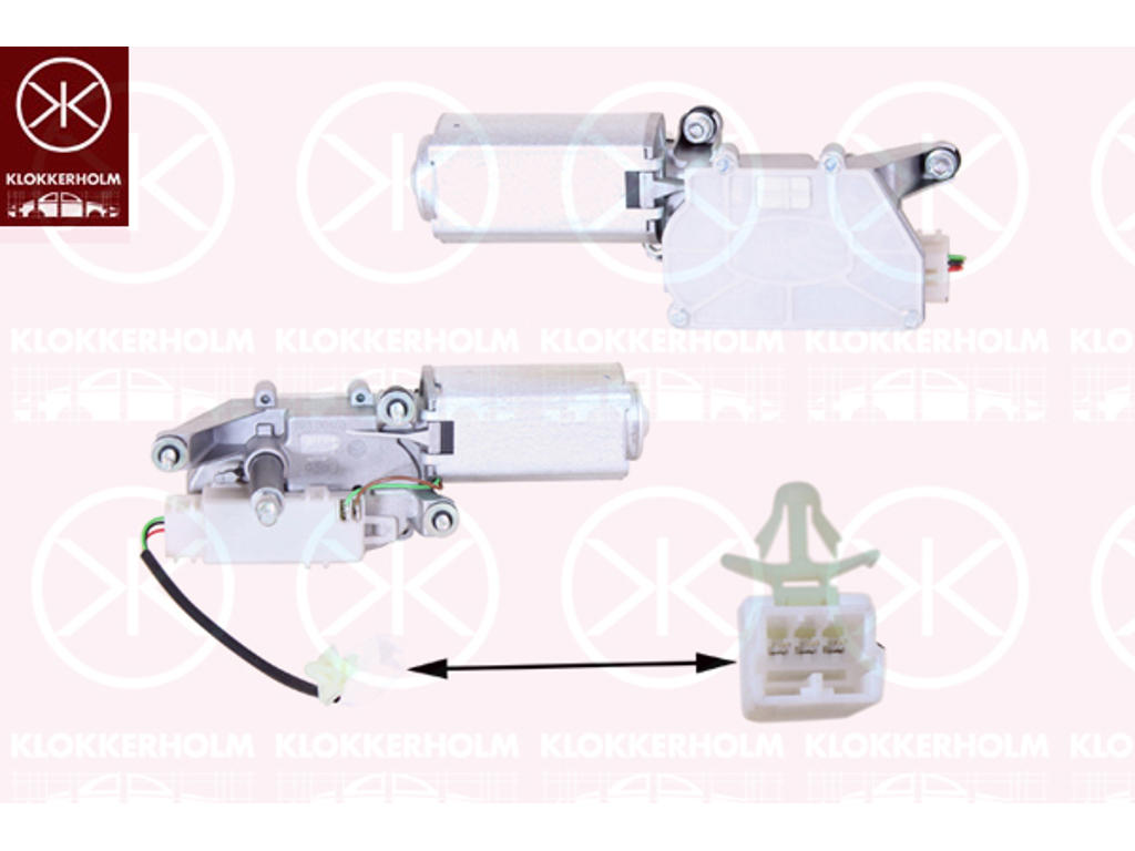 Wiper Motor, Rear, for vehicles with tailboard, Voltage [V]: 12
