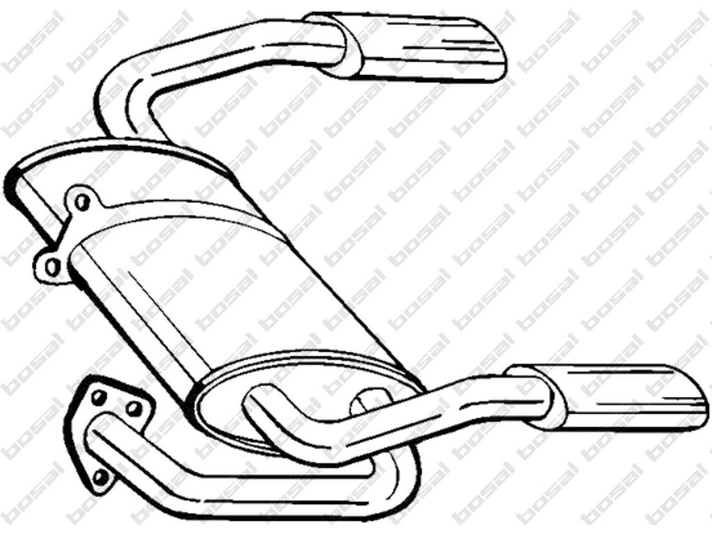 Rear Muffler, See accessories list for additionally required parts:  