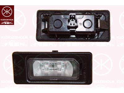 Licence Plate Light, LED, without control unit, with bulb holder