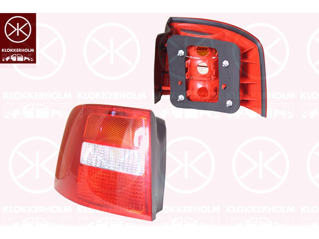 Tail Light Assembly, without bulb holder, Left